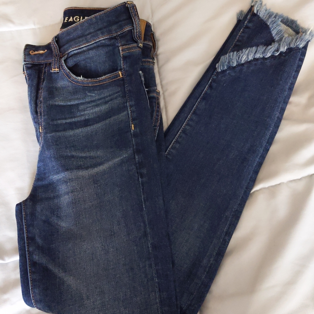 American Eagle fringe edge jeggings